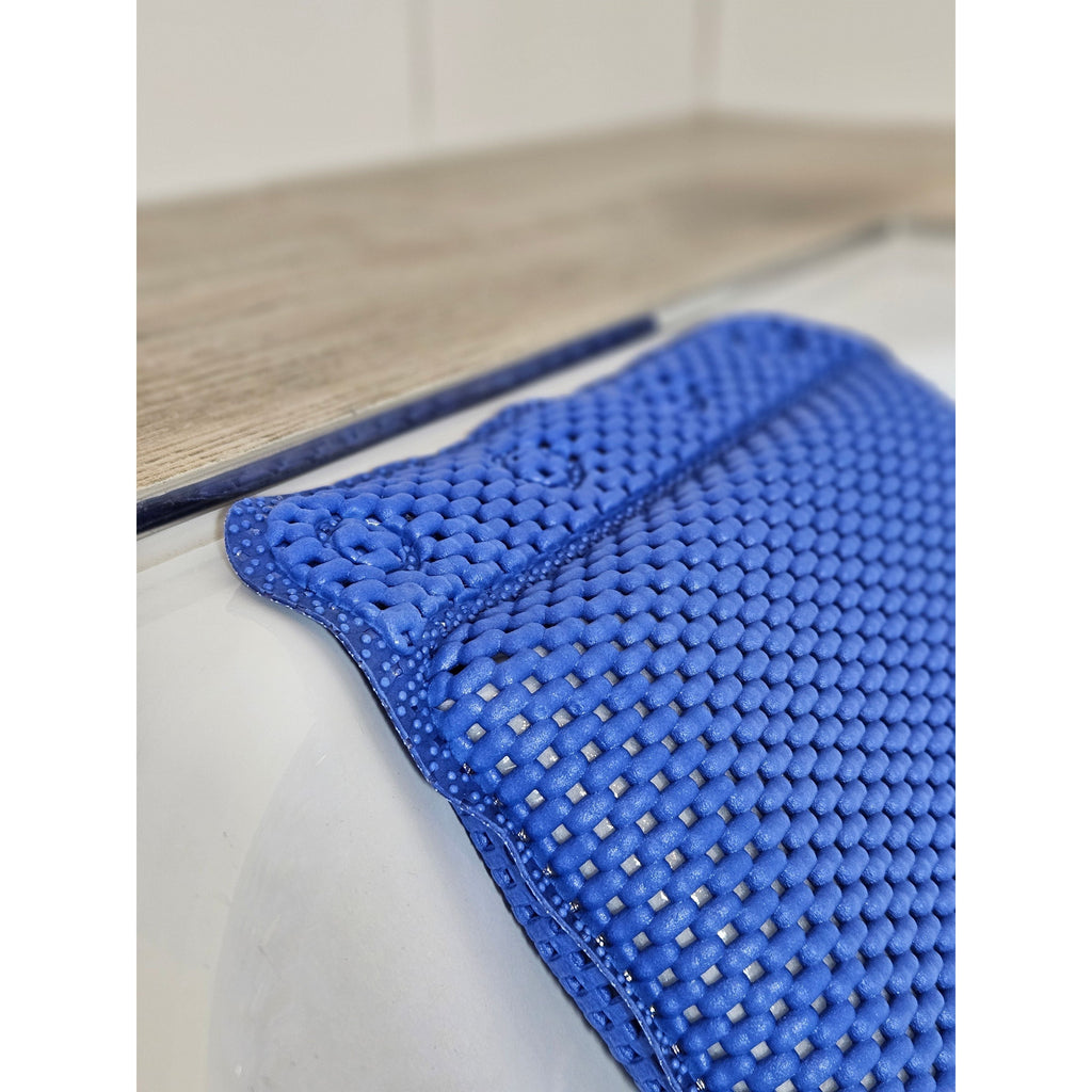 Badewannenkissen grau weiß blau Badekissen mit Saugnäpfen Spa Wannenkissen Kopfkissen