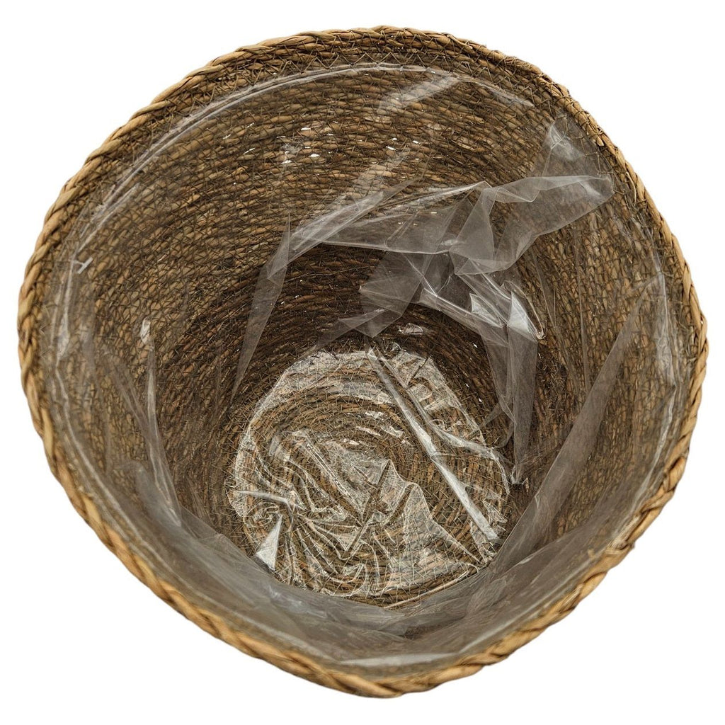 Blumentopf Pflanztopf Pflanzkorb Korb Übertopf Seegras braun rund Groß Ø 25 cm