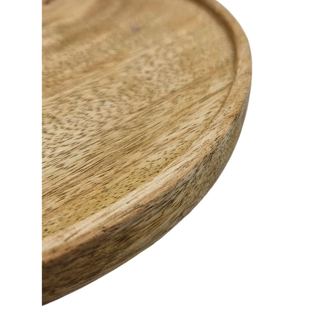 Dekoteller Teller Mango Holz Dekobrett Untersetzer Schmuckteller Tablett Ø 25 cm