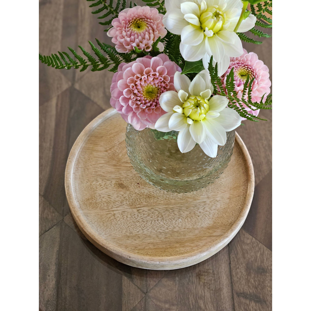 Dekoteller Teller Mango Holz Dekobrett Untersetzer Schmuckteller Tablett Ø 25 cm