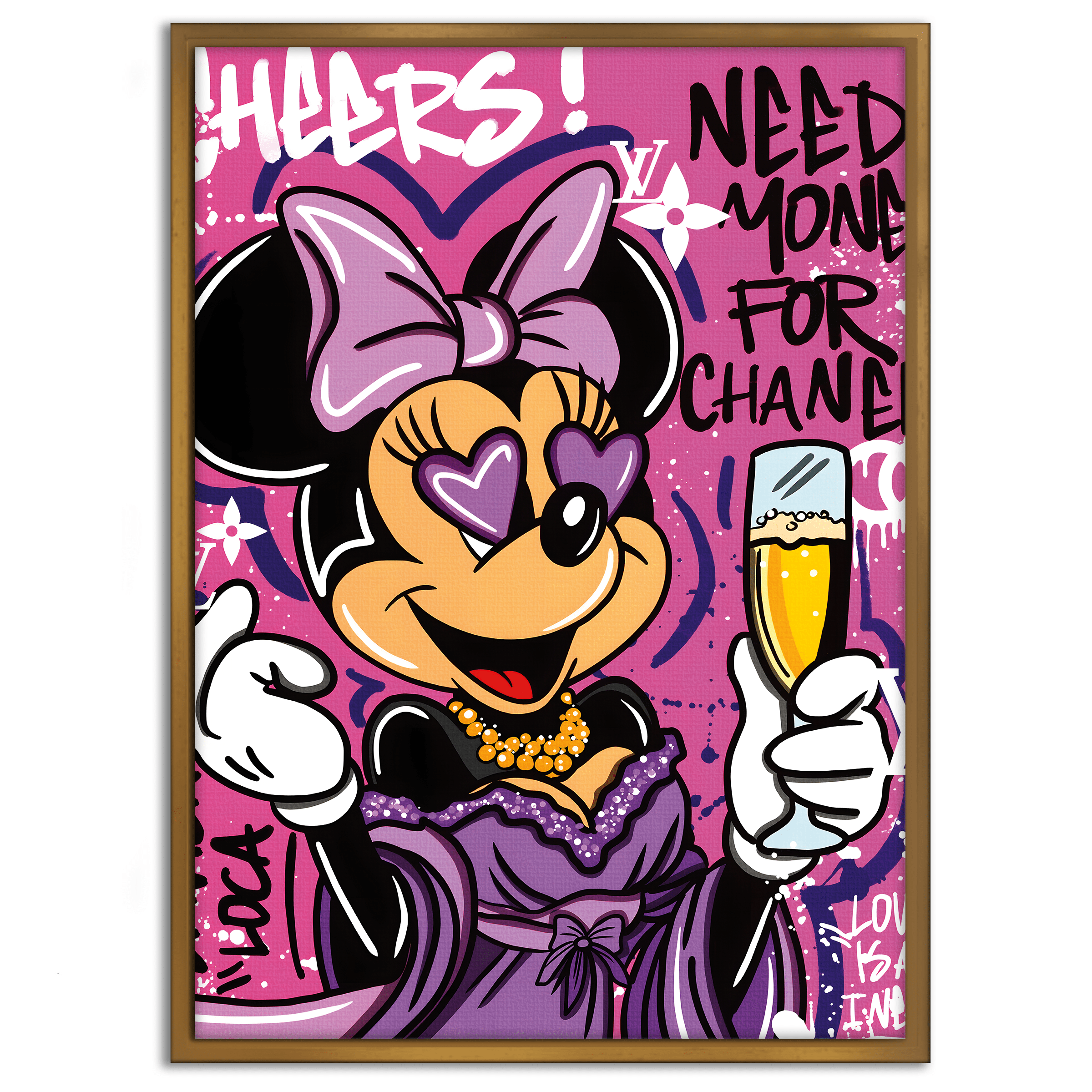 Minnie needs Money - Leinwandbild Pop Art / Motivation